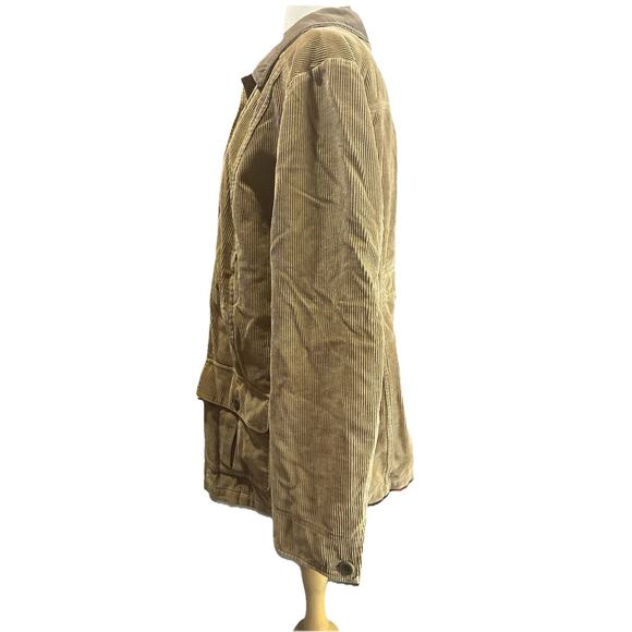 Rare Vintage LL BEAN Plaid Lined Corduroy Canvas Chore Jacket 90s Small - Picture 6 of 12